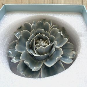 CHIVE Ceramic Flower Sculpture Pastel Blue Rose Wall Decor Accent